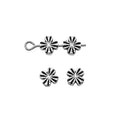 Radiating Flower Small-Hole Metal Bead in Three Finishes view 3