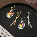 Seven Painter Palette Earring Clip and Necklace Options view 2
