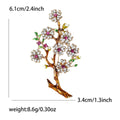 Blossoming Branch Brooch With Clear and Pink Crystals view 5