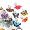 Printed Acrylic Butterfly Bag Charms Heart Clasp 8 Styles view 2