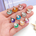 Colorful Shell Shell Charms for Jewelry and Craft Projects view 3