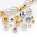 Cross Fluted Faceted Metal Spacer Beads for Jewelry Making view 3