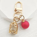 Gold Birdcage Pearl Bead Keychains Lobster Clasp 4 Colors view 5