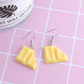 Miniature Chocolate Bar Resin Hook Earrings in Six Designs view 9