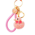 Pearl Bead Duck Keychains in Yellow Pink White Blue Purple and Assorted Colors view 5