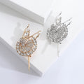 Crystal Ballerina Dancer Brooch Silver Or Gold Tone view 1