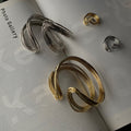 Multi Wire Twisted Spiral Open Cuff Bracelet 2 Colors view 1