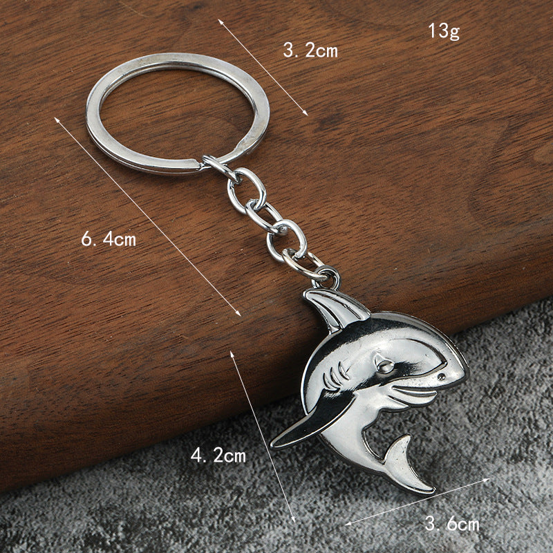 Ocean Animal Shark Zinc Alloy Keychain Gift Pendant Accessory