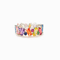 Multicolor Geometric Stone Band In Gold And Silver Tones view 6