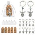 Silver-Tone Angel Keychain With Cross Bead, Bag And Tag Options view 7
