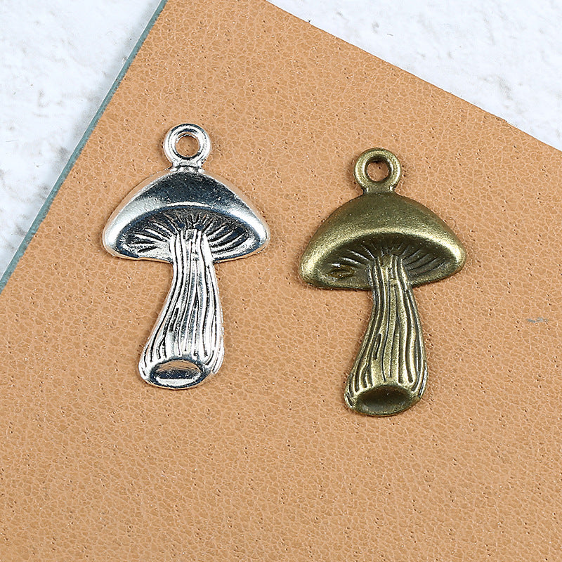 28x18mm Alloy Mushroom Charm Pendant