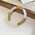 Twisted Rope Acrylic Gold Stretch Bracelets 4 Colors view 7