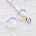 Transparent 6mm Glass Heart Beads in Ten Individual Colors view 11