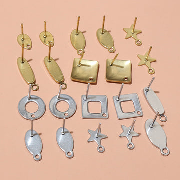 Stainless Steel Geometric Stud Earrings in Twenty Styles
