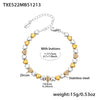 TXE522 TwoToneHeartBracelet