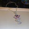 Purple Fan Necklace