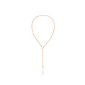 Silver Circle Bar Y Lariat Chain Necklace Stick Drop view 5