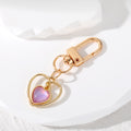 Heart Cabochon Necklace Earring and Clip Keychain Options view 4