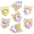 Star Frame Square Crystal Metal Charms, 20 Colorways view 12
