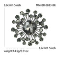 Crystal Starburst Heart Brooch Large Center Six Colors view 9
