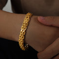 Watch Band Style Link Bracelet Gold Steel Or Black 20cm view 8