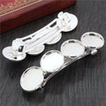 Four Round Pad Barrette Blanks in Seven Metal Finishes view 12