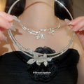 Crystal Butterfly Collar Necklaces With Decorative Accents view 1