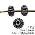 Radiating Groove Round Small Hole Metal Spacer Beads view 5
