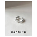 Silver Open Adjustable Ring Linked Molten Animal Band view 3