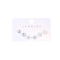Six Pair Clear Look Geometric Small Stud Earring Card view 5