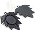 Maple Leaf Oval Pendant Tray Jewelry Making Components view 2