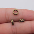 Geometric Ring Metal Spacer Beads in Two Vintage Finishes view 4