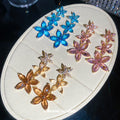 Graduated Crystal Flower Drop Earrings in Three Colors view 1