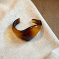 Amber Tortoiseshell Acrylic Open Cuff Bangle 2 Styles view 6