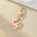 Gold Tone Printed Heart Evil Eye Clip Keychains in Seven Designs view 8