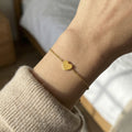 Small Heart Chain Bracelets in Gold Silver and Rose Gold Tone view 3