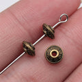 6x6x3mm 0.4g Multicolor Zinc Alloy Round Large Hole Spacer Beads for Bracelet Necklace DIY Jewelry Making