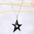 Gold Tone Shaped Evil Eye Pendant Necklaces in Four Designs view 6