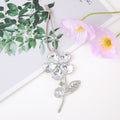 Rhinestone Leaf Flower Metal Christmas Tree Hanging Ornaments view 6