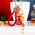 Chinese Fortune Pouch Keychains with Fortune Cords and Loose Loops view 1