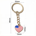 Heart Flag Keychains With Split Rings in Eleven Country Designs view 2