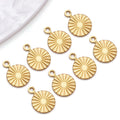 Stainless Steel Gold Pattern Heart-Shaped Five-Point Star Tag Charm Pendant for Jewelry Making