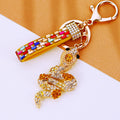 Jeweled Gem Snake Keychains with Three Crystal Loop Combination Options view 2