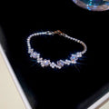 Silver Geometric Oval Crystal Clasp Bracelet 5 Styles view 6