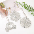 Rhinestone Pumpkin Carriage Snowflake Christmas Ornaments view 3
