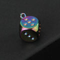 Alloy Dice Charm Pendant with Top Loop Six Color Finishes view 9