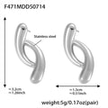 Sculpted Drop and Layered Fan Earrings in Five Finishes view 7
