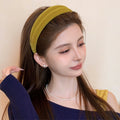 Flocked Velvet Ribbed Wide Padded Headband 5 Colors view 4