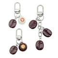 Coffee Bean and Cup Charm Keychains With Silver-Tone Lobster Clasps view 5