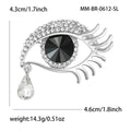 Crystal Eye Brooch With Teardrop Dangle In Three Colors view 5